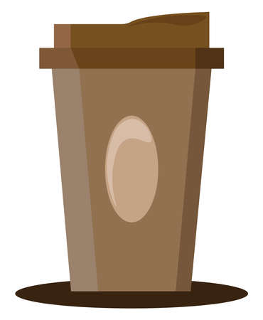 Paper coffee cup, illustration, vector on white background.のイラスト素材