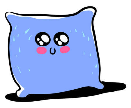 Cute pillow, illustration, vector on white background.のイラスト素材
