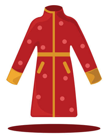 Red coat, illustration, vector on white background.のイラスト素材