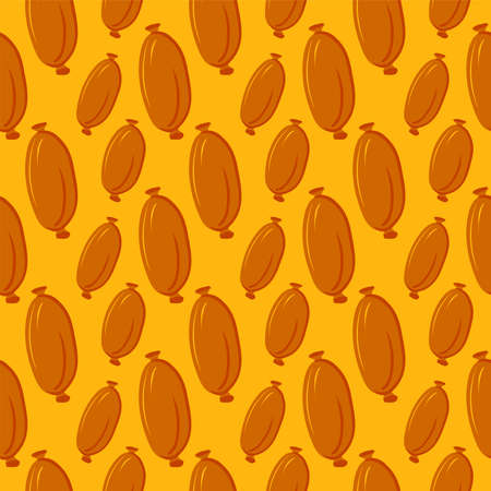 Sausage wallpaper, illustration, vector on white background.のイラスト素材