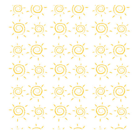 Sun wallpaper, illustration, vector on white background.
