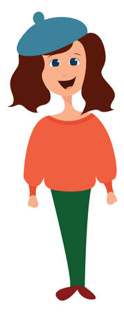 Winter sweater, illustration, vector on white background.