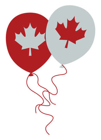 Canada balloon, illustration, vector on white background.のイラスト素材