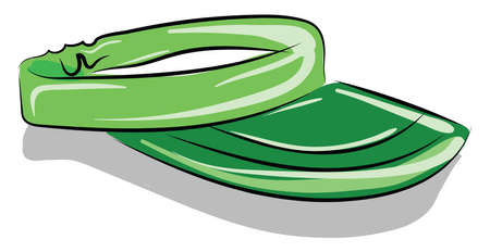 Green cap, illustration, vector on white background.のイラスト素材