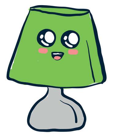 Cute lamp, illustration, vector on white background.のイラスト素材