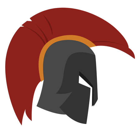 Rome helmet, illustration, vector on white background.のイラスト素材
