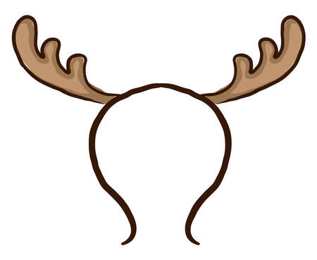 Deer hairband, illustration, vector on white background.のイラスト素材