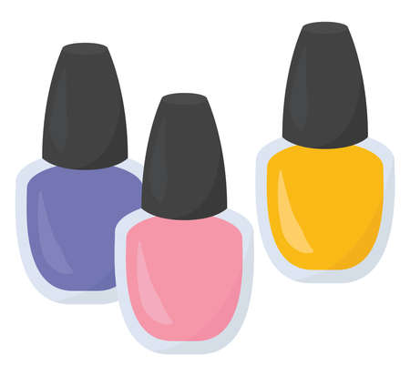 Manicure, illustration, vector on white background.のイラスト素材