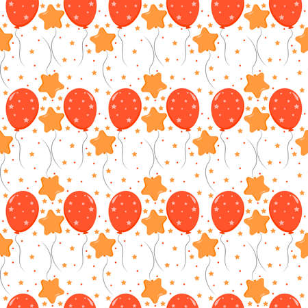 Balloon pattern, illustration, vector on white background.のイラスト素材