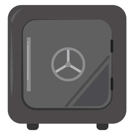 Money safe, illustration, vector on white background.のイラスト素材