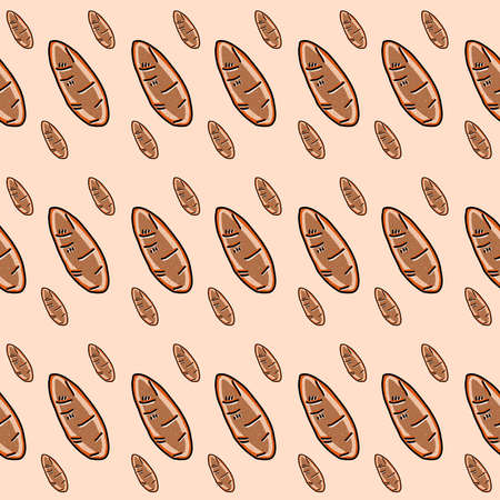 Sweet potato pattern, illustration, vector on white background.