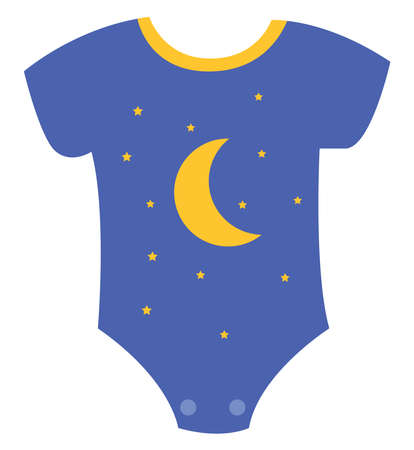 Baby clothes, illustration, vector on white background.のイラスト素材