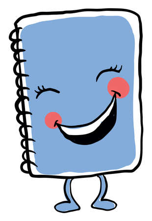 Big notebook, illustration, vector on white background.のイラスト素材