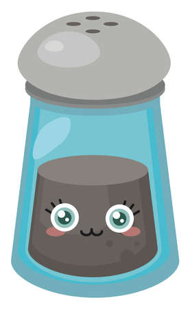 Black pepper, illustration, vector on white background.のイラスト素材