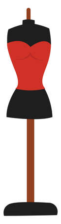 Clothes fiting, illustration, vector on white background.のイラスト素材