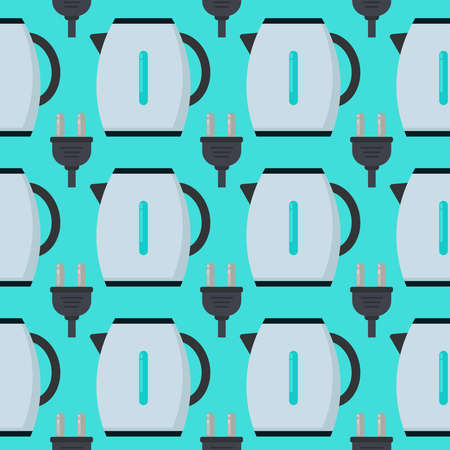 Kettle pattern, illustration, vector on white background.のイラスト素材