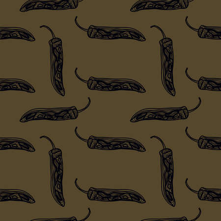 Serrano pepper, illustration, vector on white background.の写真素材