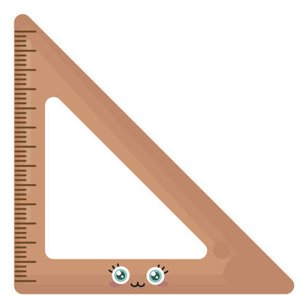 Happy ruler, illustration, vector on white background.のイラスト素材