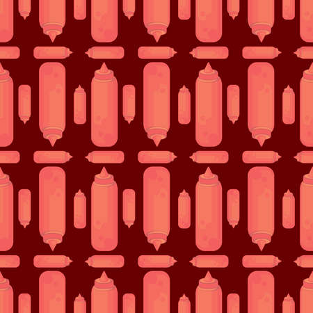 Ketchup pattern, illustration, vector on white background.のイラスト素材