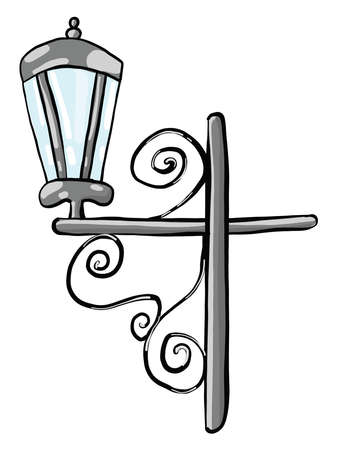 Street light, illustration, vector on white background.のイラスト素材