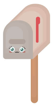 Mail box, illustration, vector on white background.のイラスト素材