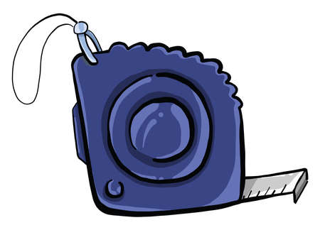 Blue meter, illustration, vector on white background.のイラスト素材