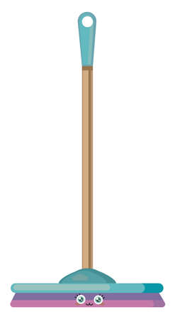 Cute mop, illustration, vector on white background.のイラスト素材