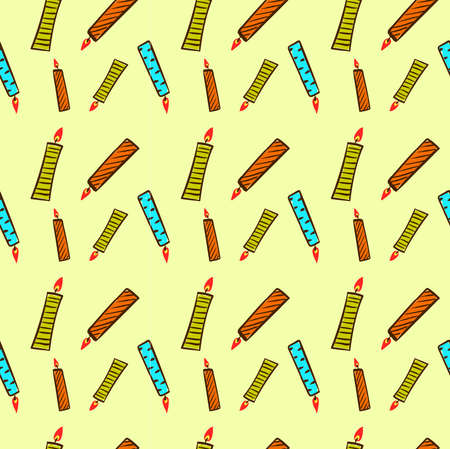 Birthday candles, illustration, vector on white background.のイラスト素材