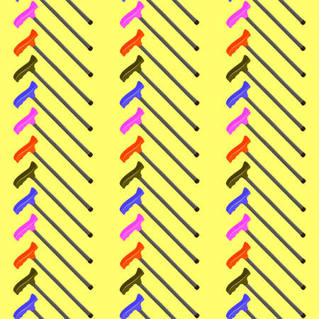 Walking stick pattern, illustration, vector on white background.