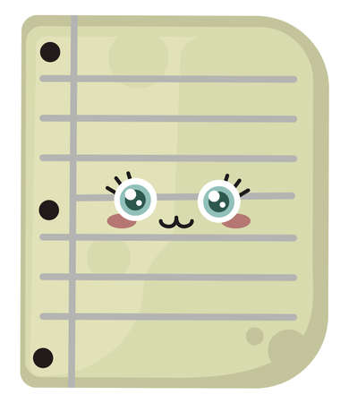 Cute paper, illustration, vector on white background.のイラスト素材