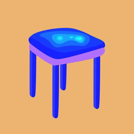 Blue chair, illustration, vector on white background.のイラスト素材