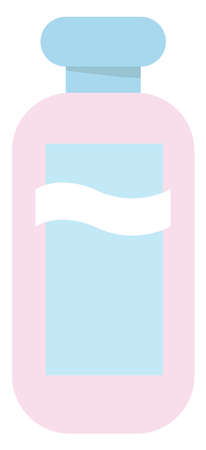 Hair shampoo, illustration, vector on white background.のイラスト素材