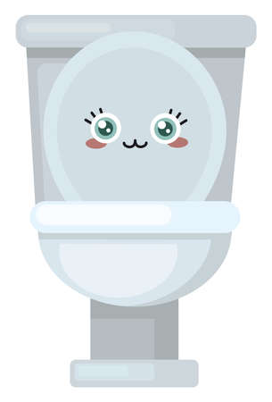 Cute toilet, illustration, vector on white background.のイラスト素材