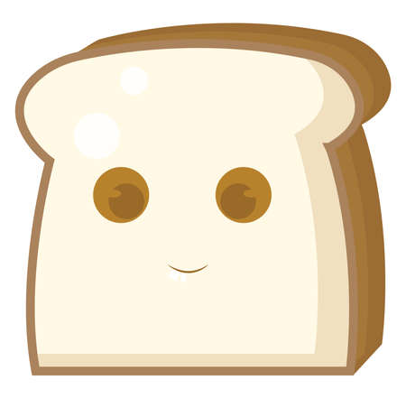 Toaster bread, illustration, vector on white background.のイラスト素材