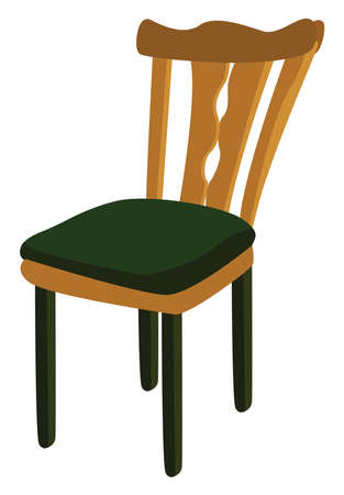 Kitchen chair, illustration, vector on white background.のイラスト素材