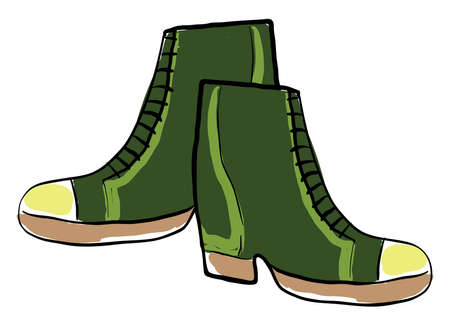 Woman shoes, illustration, vector on white background.のイラスト素材