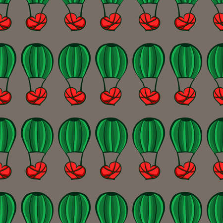 Aerostat pattern, illustration, vector on white backgroundのイラスト素材