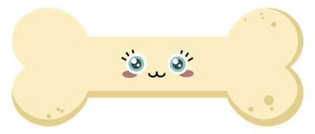 Cute bone, illustration, vector on white backgroundのイラスト素材