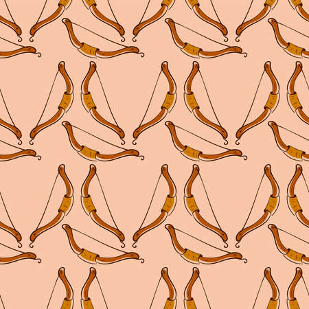 Bow and arrow pattern, illustration, vector on white backgroundのイラスト素材