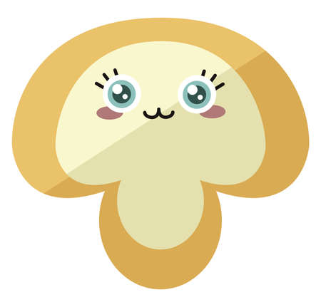 Cute mushroom, illustration, vector on white backgroundのイラスト素材