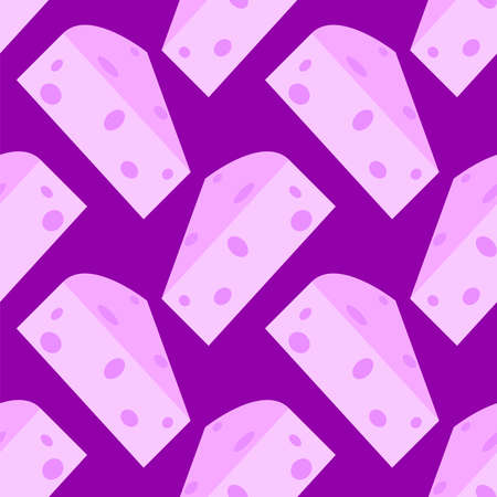 Cheese pattern, illustration, vector on white backgroundのイラスト素材