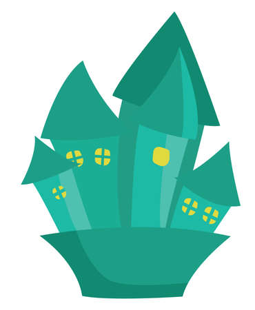 Emerald city, illustration, vector on white backgroundのイラスト素材