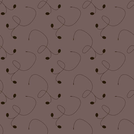 Headphones pattern, illustration, vector on white backgroundのイラスト素材
