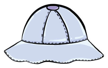 Blue hat, illustration, vector on white backgroundのイラスト素材