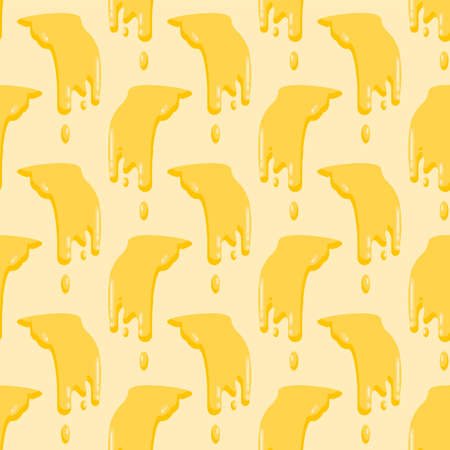 Honey pattern, illustration, vector on white backgroundのイラスト素材