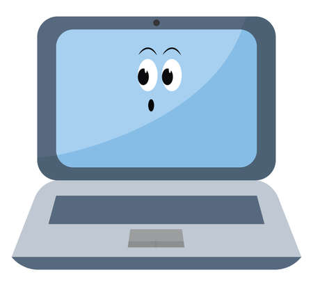 Notebook, illustration, vector on white backgroundのイラスト素材