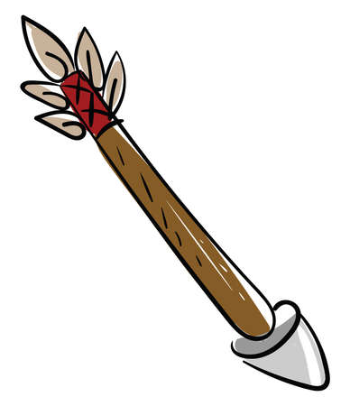 Old arrow, illustration, vector on white backgroundのイラスト素材