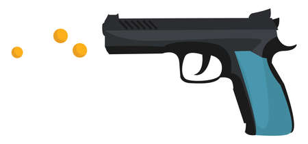 Toy pistol, illustration, vector on white background
