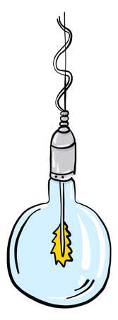 Unique chandelier, illustration, vector on white background
