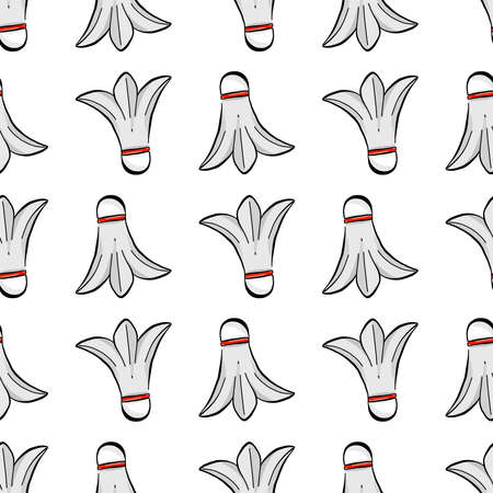 Badminton ball pattern, illustration, vector on white backgroundのイラスト素材